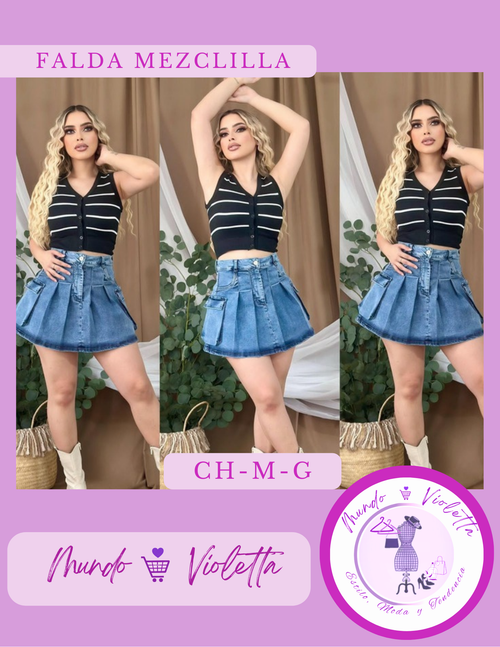 FALDA MEZCLILLA MV03