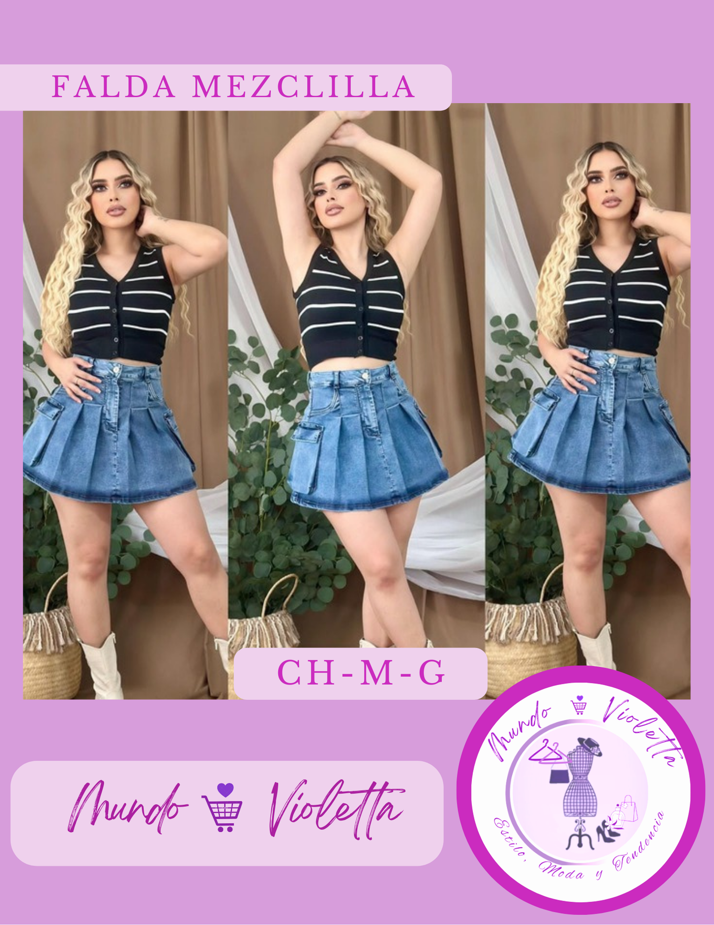 FALDA MEZCLILLA MV03
