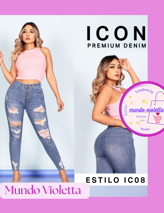 MV17 Jeans Mujer Mezclilla Stretch Súper Skinny