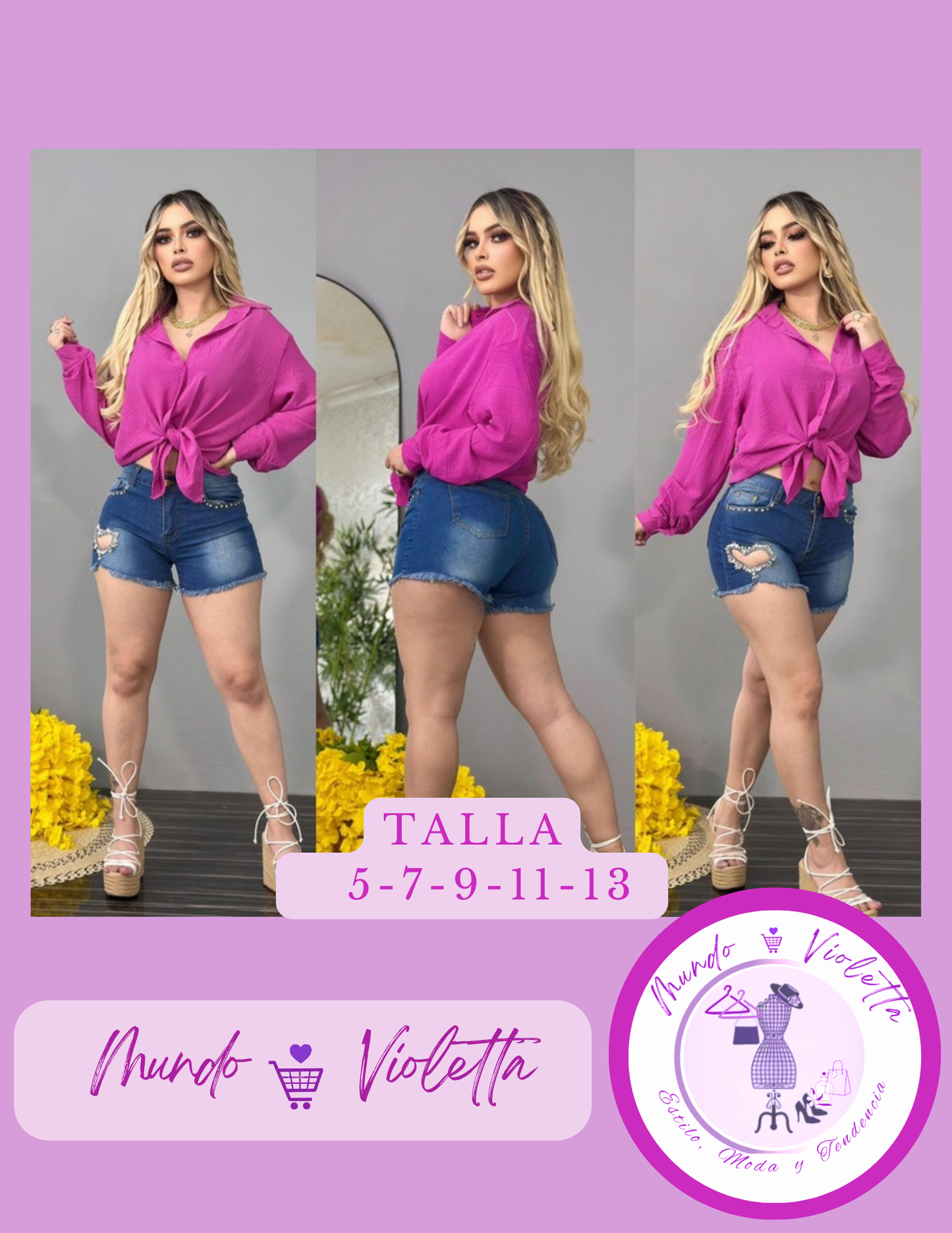 SHORT TIPO MEZCLILLA MV07